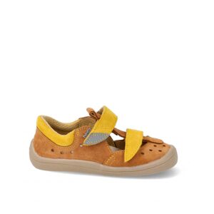 BEDA SANDÁLY CARAMEL Yellow | Dětské barefoot sandály - 22