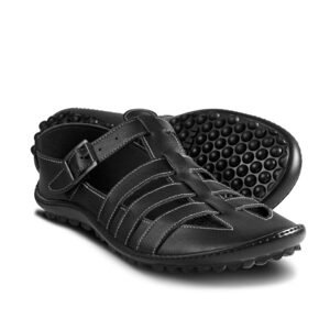 LEGUANO JARO černé | Pánské barefoot sandály - 46