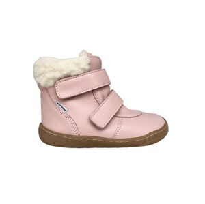PEGRES ZIMNÍ SKINNY SBF42 Růžová | Dětské zimní zateplené barefoot boty - 32