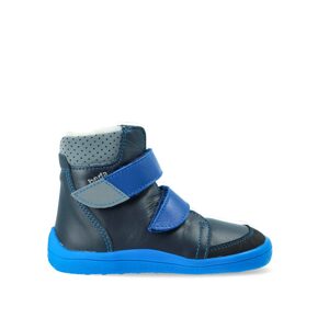 BEDA ZIMNÍ VYŠŠÍ DAN Black/Blue - užší kotník | Dětské zimní zateplené barefoot boty - 27