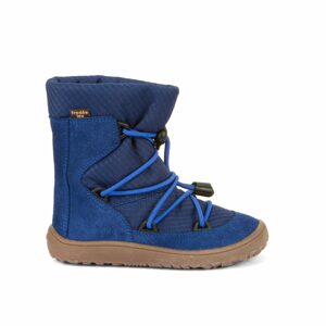 FRODDO TEX TRACK WOOL Blue Electric | Dětské zimní zateplené barefoot boty - 25