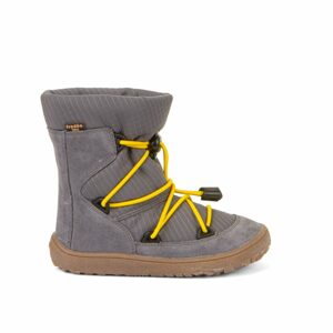 FRODDO TEX TRACK WOOL Grey | Dětské zimní zateplené barefoot boty - 25