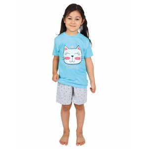Dětské krátké pyžamo LAMKA tyrkysové - P LAMKA 1 BASS 110-116