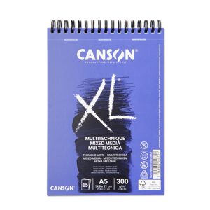Canson skicák XL Mix-Med Textured 15 listů A5 300 g/m² - 1 ks
