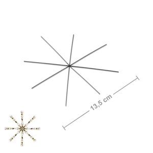 Manumi drátěný základ na výrobu osmicípé vánoční hvězdy 13,5 cm - 3 ks