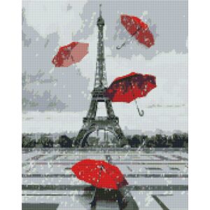 Ideyka Diamantové malování obraz deštníky pod Eifelovkou 40 x 50 cm - 1 ks