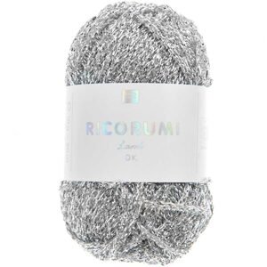 Rico Design Efektní háčkovací příze Ricorumi Lamé odstín 001 v barvě stříbra - 1 ks