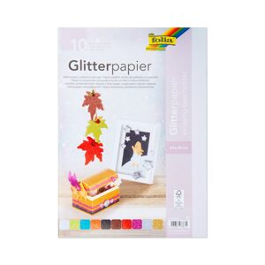 Glitrový papír 10 listů mix barev - 3 balení