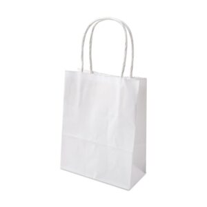 Dárková papírová taška nepotištěná 20ks bílá - 3 balení
