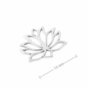 Stříbrný spojovací díl lotus 13mm č.802 - 1 ks
