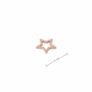 Stříbrný přívěsek hvězda pozlacený 18K růžovým zlatem č.895 - 1 ks