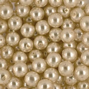 Voskové perle 10mm krémové - 18 ks