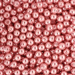 Voskové perle 6mm růžové - 30 ks