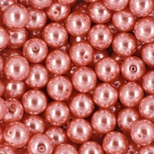 Voskové perle 10mm růžové - 18 ks