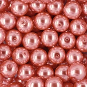 Voskové perle 12mm růžové - 15 ks