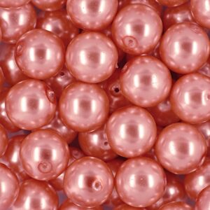 Voskové perle 14mm růžové - 13 ks