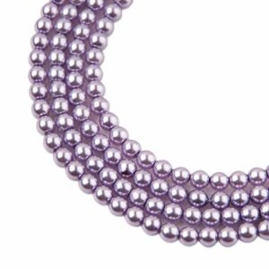 Voskové perle 4mm fialové - 45 ks