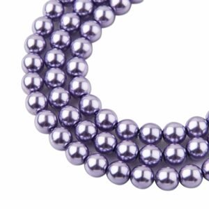 Voskové perle 6mm fialové - 30 ks