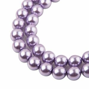 Voskové perle 8mm fialové - 22 ks