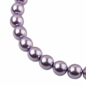 Voskové perle 10mm fialové - 18 ks