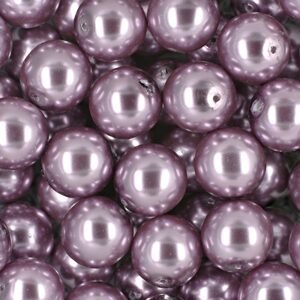 Voskové perle 14mm fialové - 13 ks