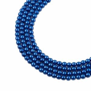 Voskové perle 3mm modré - 60 ks