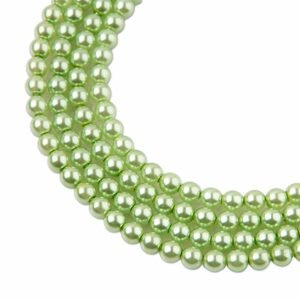 Voskové perle 4mm světle zelené - 45 ks