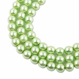 Voskové perle 6mm světle zelené - 30 ks