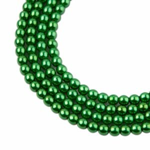 Voskové perle 4mm zelené - 45 ks