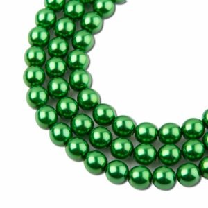 Voskové perle 6mm zelené - 30 ks
