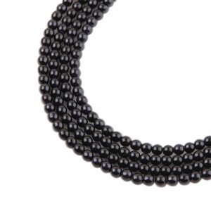 Voskové perle 3mm černé - 60 ks