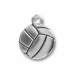 TierraCast přívěsek Volleyball starostříbrný - 1 ks