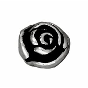 TierraCast korálek Rose starostříbrný - 1 ks