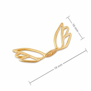 Amoracast korálek andělská křídla 19x10mm pozlacený - 1 ks