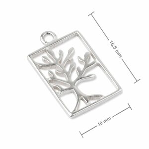 Amoracast přívěsek strom života 16,5x10mm stříbrný - 1 ks