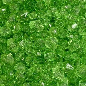 Broušené akrylové korálky 4-8mm světle zelené - 50 g