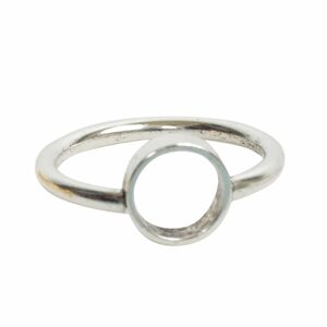 Nunn Design základ na prsten s rámečkem kruh 9,5mm postříbřený - 1 ks