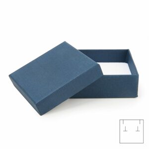 Dárková krabička na šperk modrá 66x66x25 - 1 ks