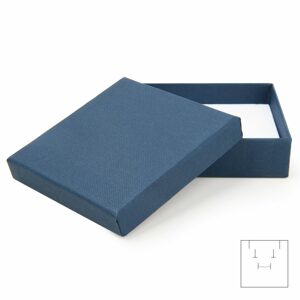 Dárková krabička na šperk modrá 86x86x25 - 1 ks