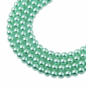 Voskové perle 4mm Mint green - 45 ks