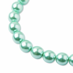 Voskové perle 10mm Mint green - 18 ks