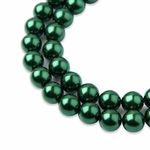 Voskové perle 8mm Emerald - 22 ks