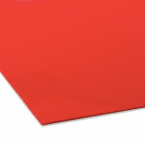 Filc / plsť dekorativní 1mm červená - 1 ks