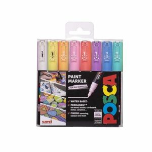 POSCA fixy sada 1M akrylové pastelové barvy mix 8ks - 1 ks