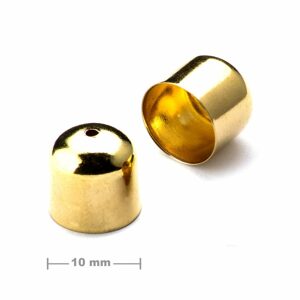 Kaplík hladký 10mm v barvě zlata - 4 ks