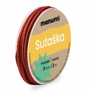 Manumi Sutaška 3mm/2m hnědá skořicová - 1 ks