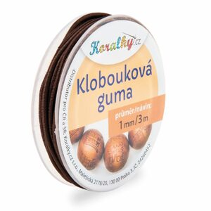 Manumi Klobouková guma 1mm/3m tmavě hnědá č.10 - 1 ks