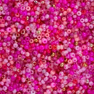 Preciosa ornela a.s. PRECIOSA směs rokajlových korálků růžová - 20 g