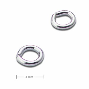 Spojovací kroužek 3mm v barvě stříbra - 30 ks