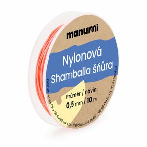 Manumi Nylonová šňůrka na Shamballa náramky 0,5mm/10m lososová č.3 - 1 ks